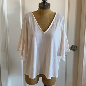 Express ruffle sleeve top